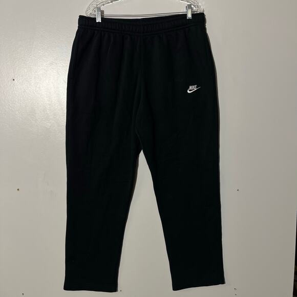 Nike Sportswear Fleece Straight Leg Black Comfy SweatPants Men’s Size XL - Picture 1 of 6